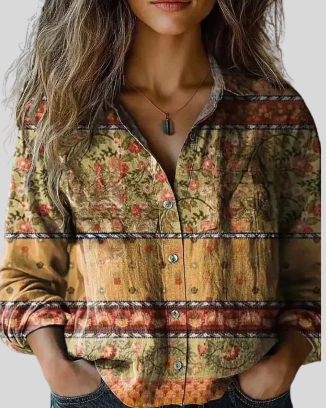 Vivienne™ – Golden Field Blouse | Vintage Muse Collection
