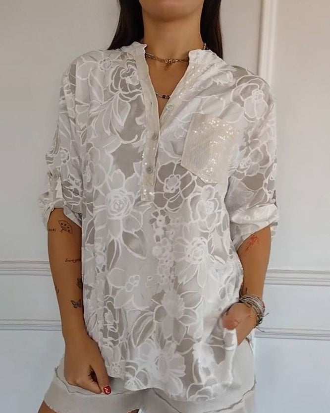Sandra™ - Elegant Blouse with Pocket