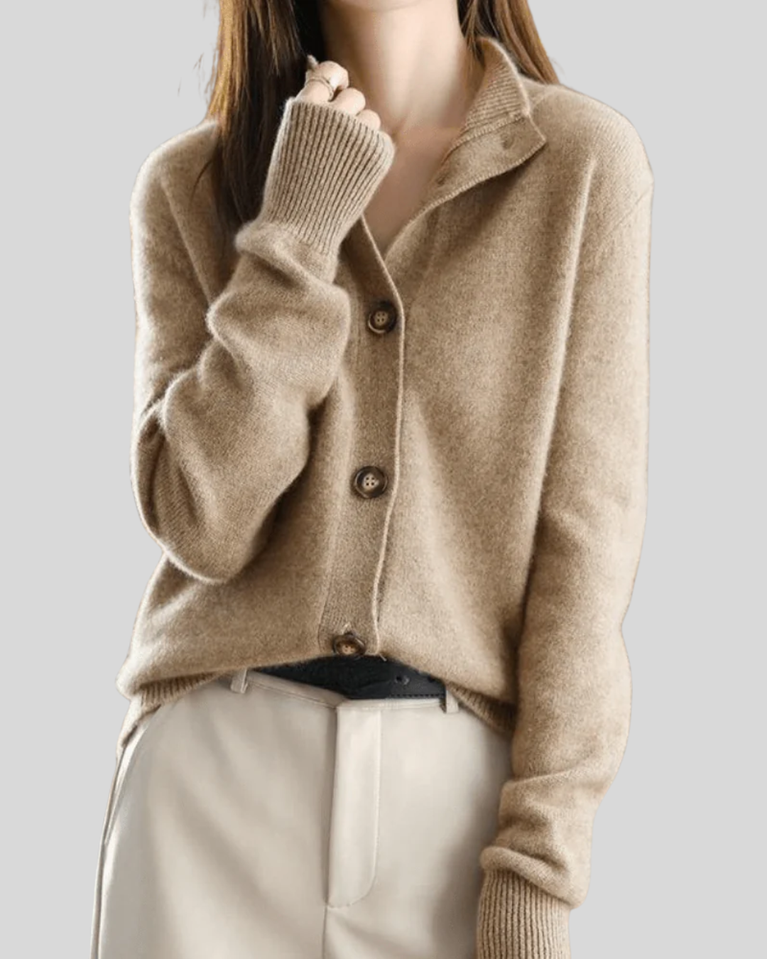 Sandra™ | Retro-Style Cashmere Cardigan