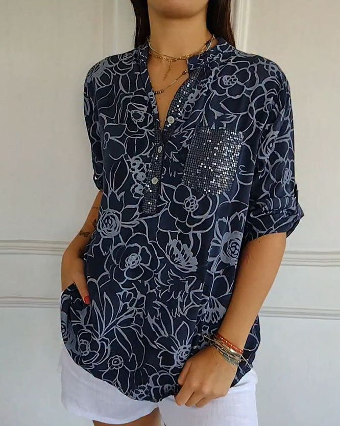 Sandra™ - Elegant Blouse with Pocket