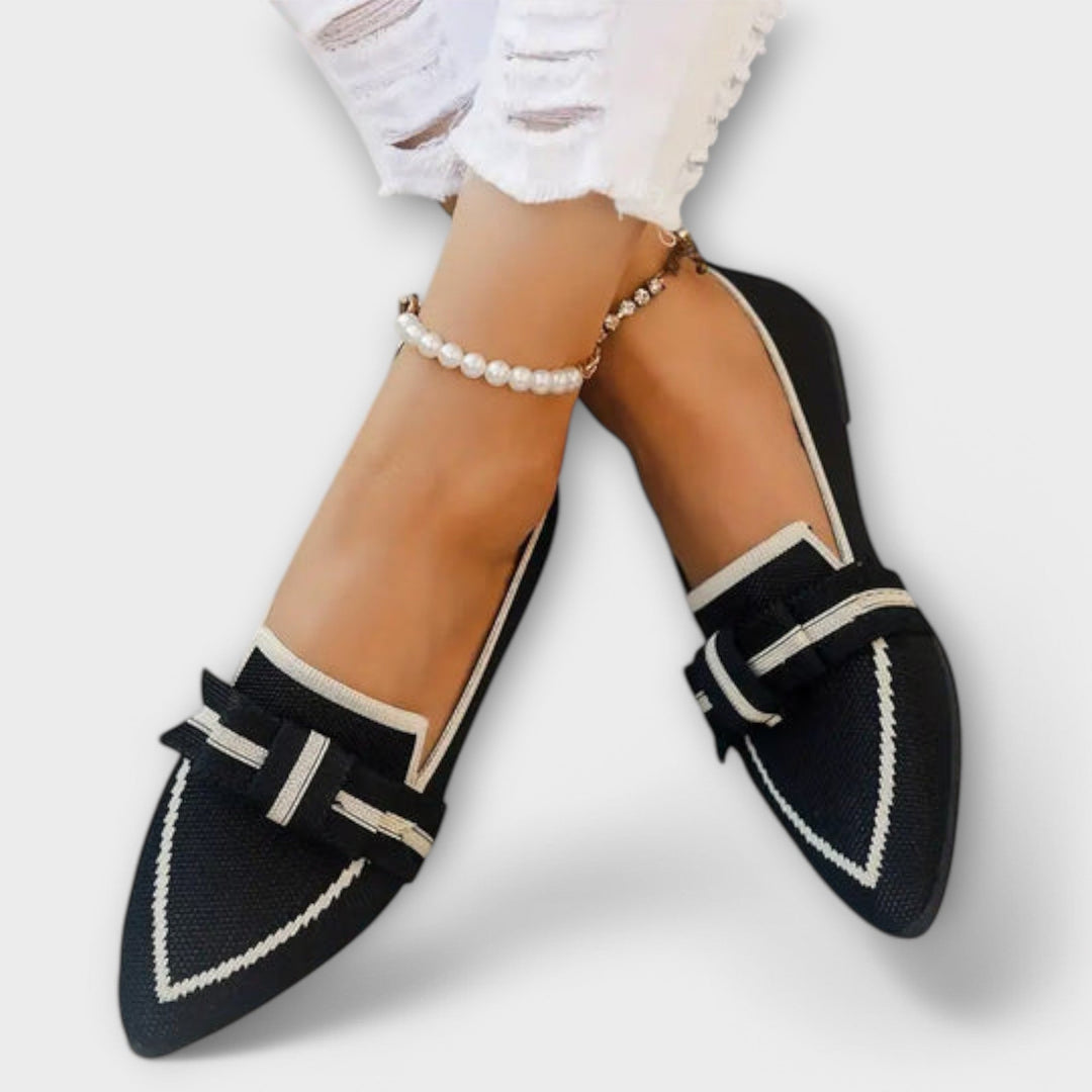 Sonya | Flat Women's Shoes with Knotted Design loop