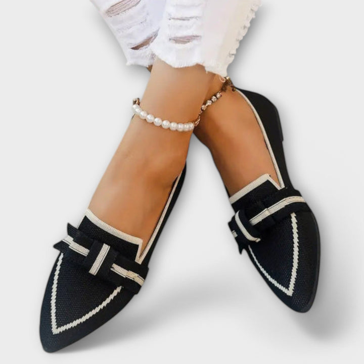 Sonya | Flat Women's Shoes with Knotted Design loop