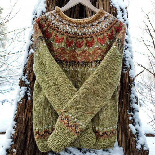 Isla – Nordic Pattern Knit Sweater