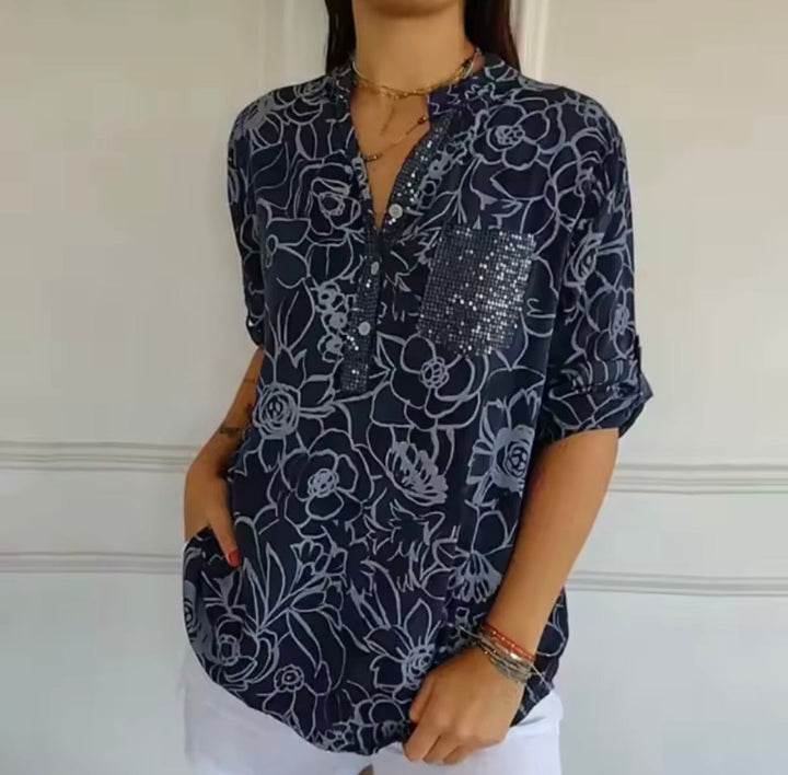 Sandra™ - Elegant Blouse with Pocket
