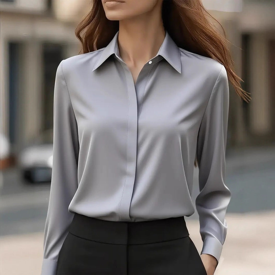 June | Women's Elegant Silk Blouse Timeless