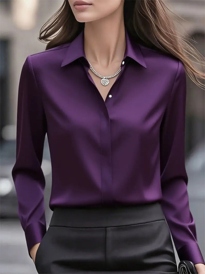 June | Women's Elegant Silk Blouse Timeless