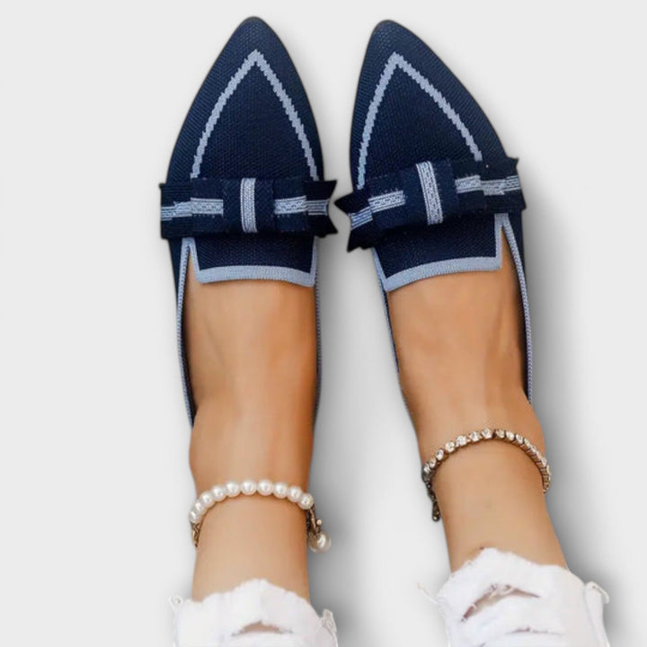 Sonya | Flat Women's Shoes with Knotted Design loop