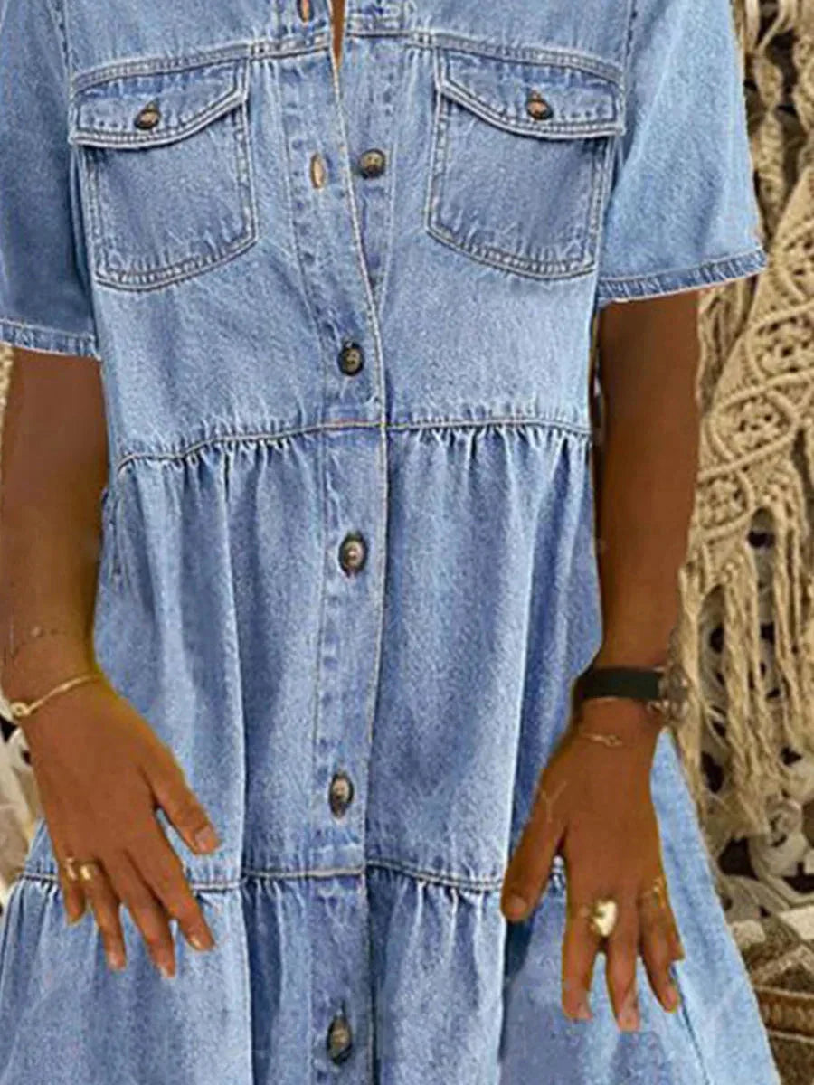 Amelia - Boho Denimklänning Anna & Maja
