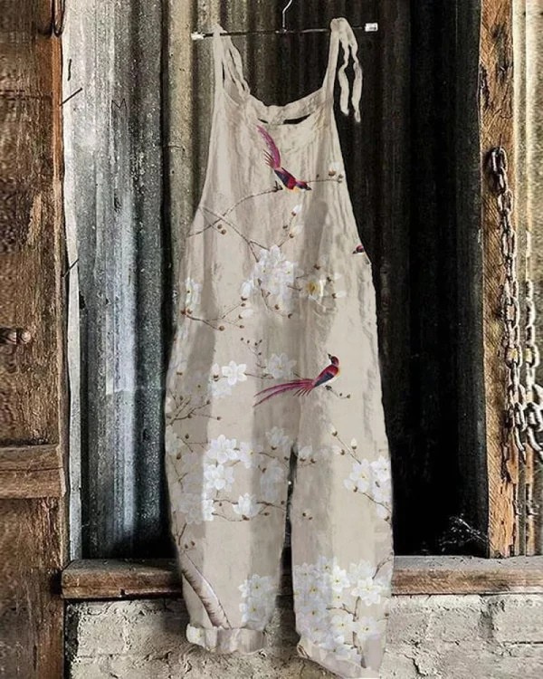 Alea™ | Lightweight artisanal jumpsuit with spring print