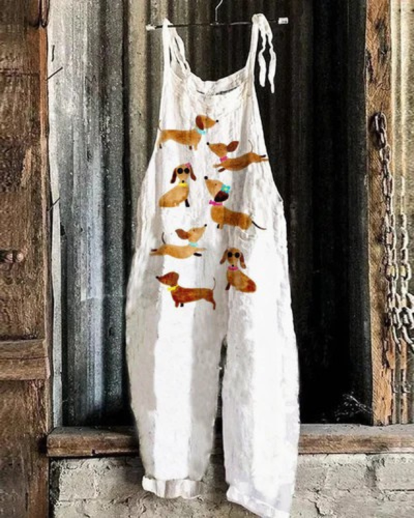 Alea™ | Lightweight artisan overalls with dachshunds