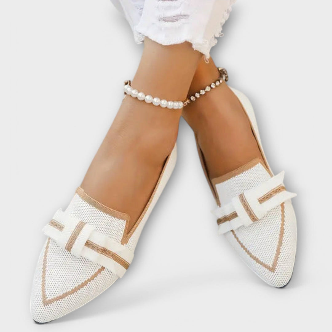 Sonya | Flat Women's Shoes with Knotted Design loop
