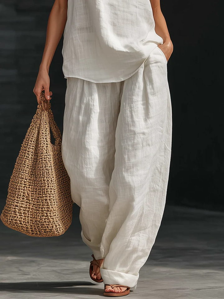 Chloë™ | Sleeveless Set with Wide Leg Pants