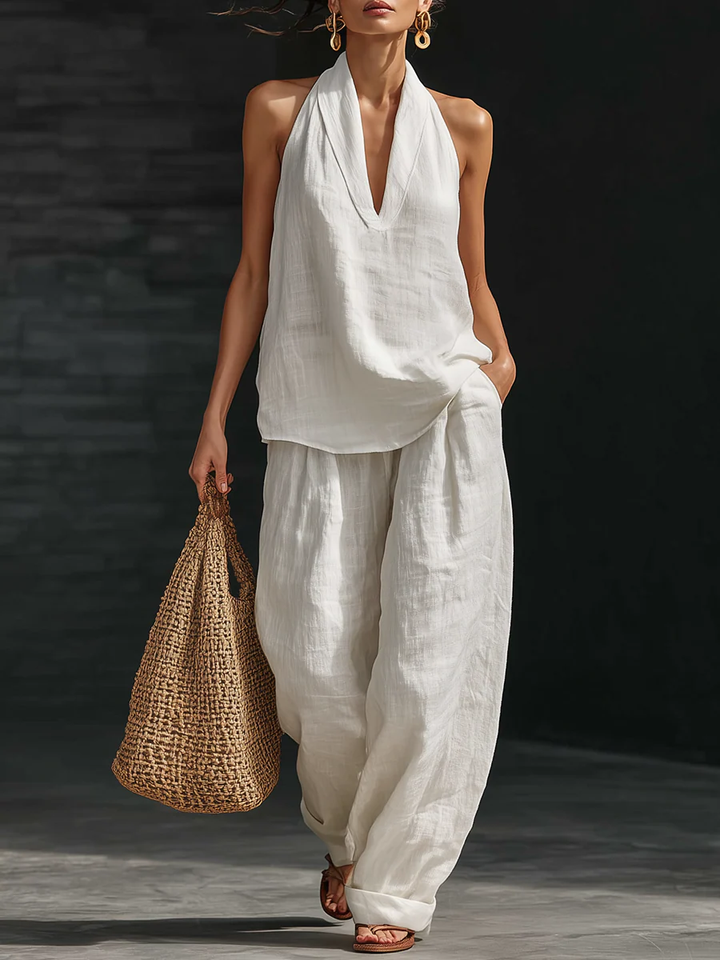 Chloë™ | Sleeveless Set with Wide Leg Pants