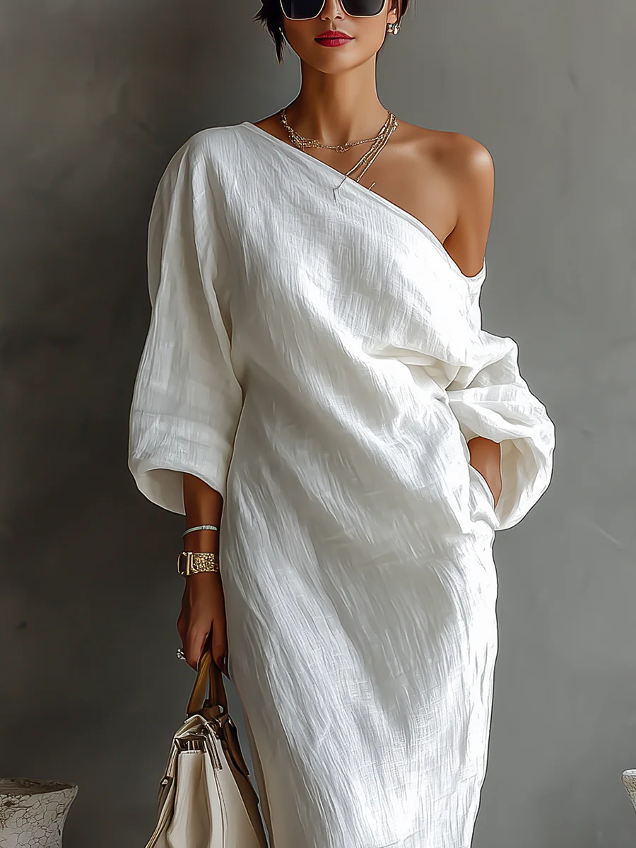 Elise™ | Elegant asymmetrical maxi dress