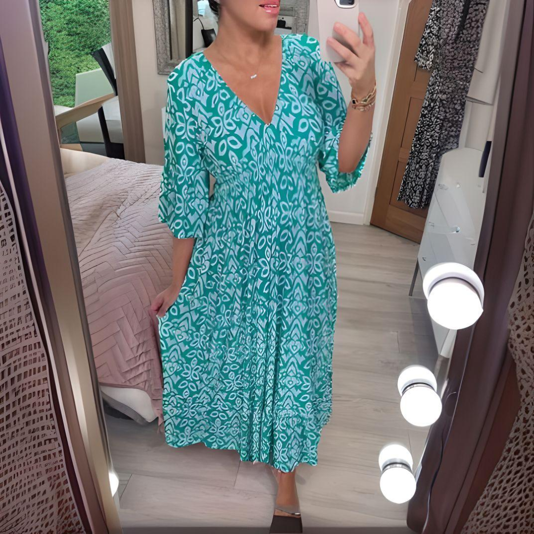Liana - Boho Printed Dress