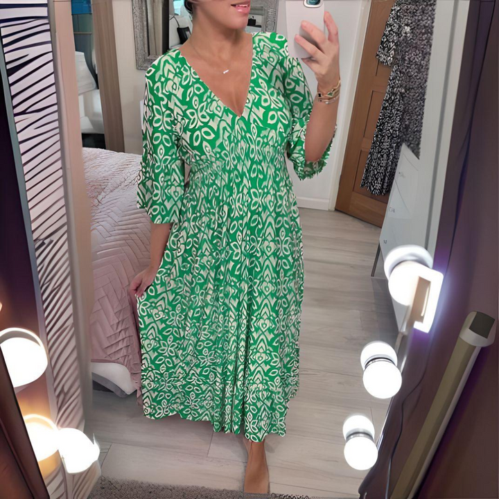 Liana - Boho Printed Dress