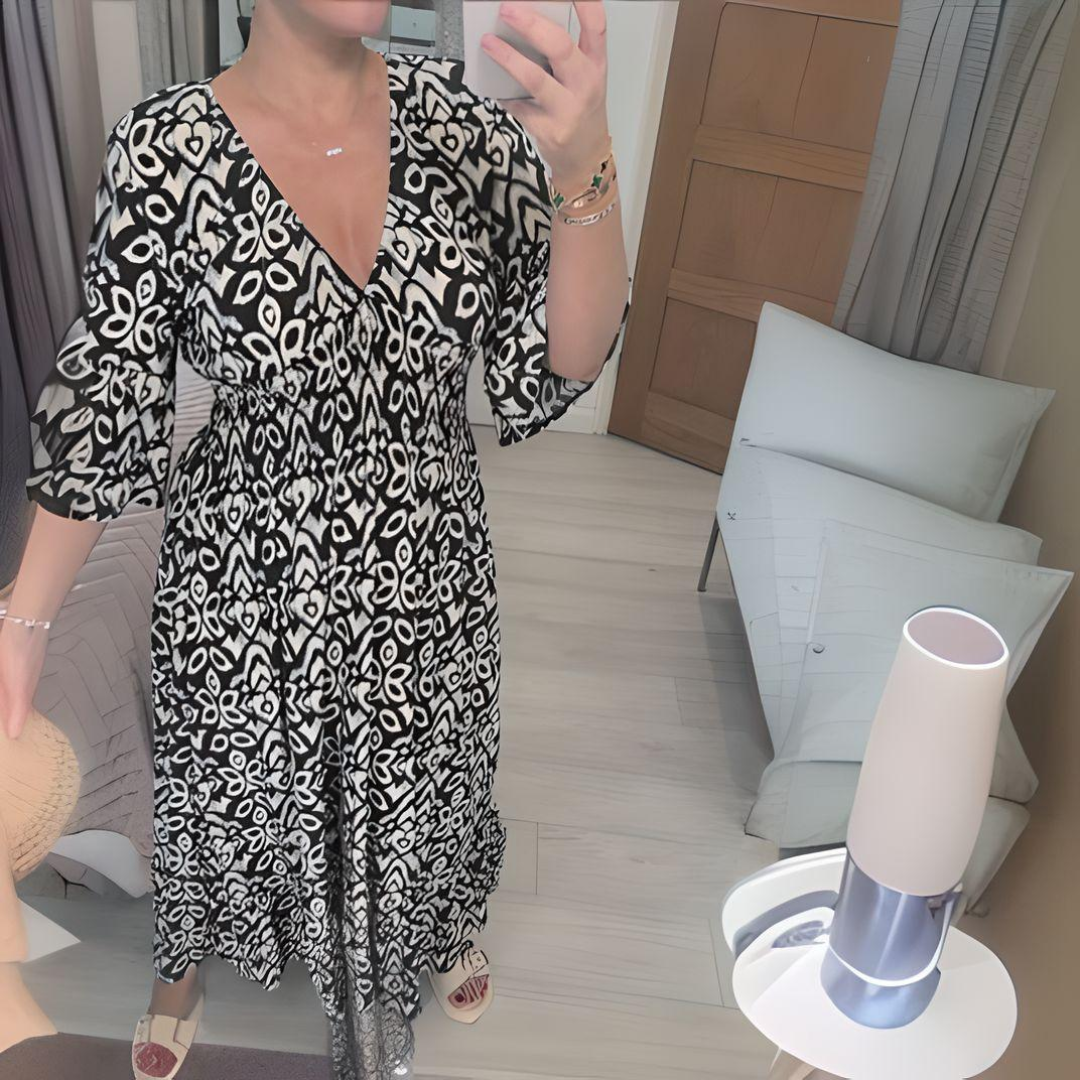 Liana - Boho Printed Dress