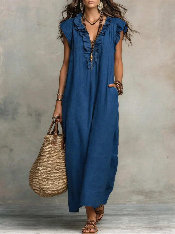 Amélia | Effortless Bohemian Linen Maxi Dress