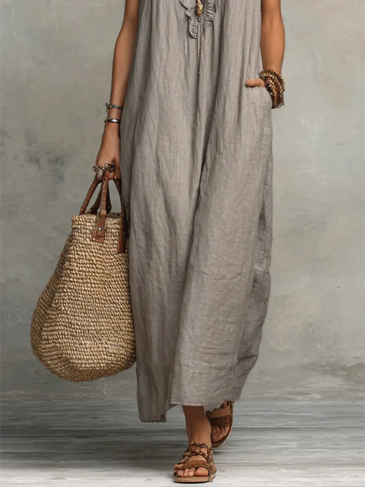 Amélia | Effortless Bohemian Linen Maxi Dress