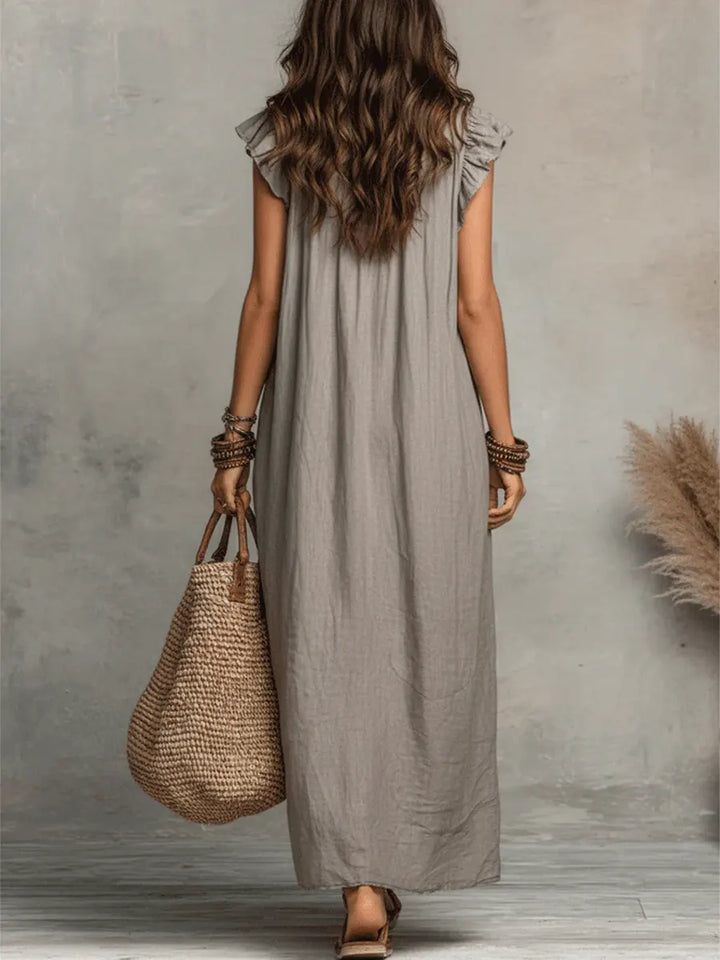 Amélia | Effortless Bohemian Linen Maxi Dress